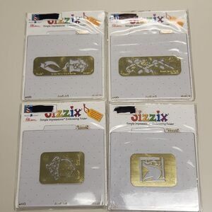 Sizzix Embossing Folder Candy Canes Acorn Dove Branches Bell w/Holly & Berries